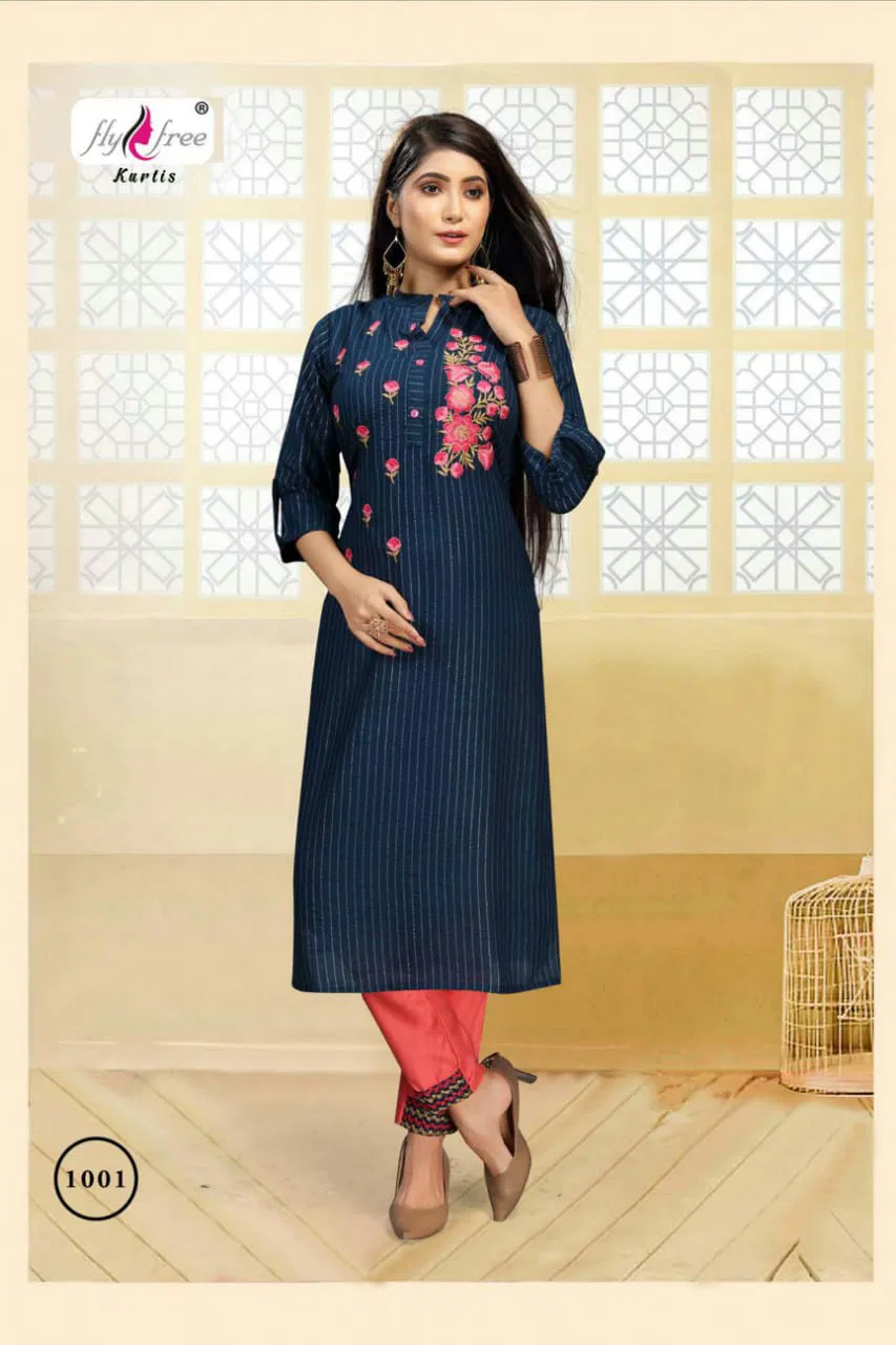 Fly Free Voilet 2 Heavy Rayon  Lurex With Embroideral Work Latest Fancy Designer Top With pant Collection